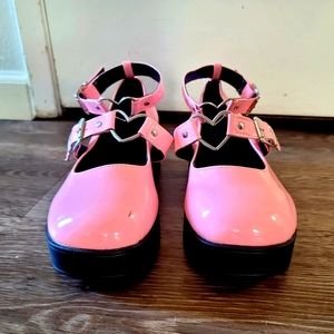 Baby pink patent shoes